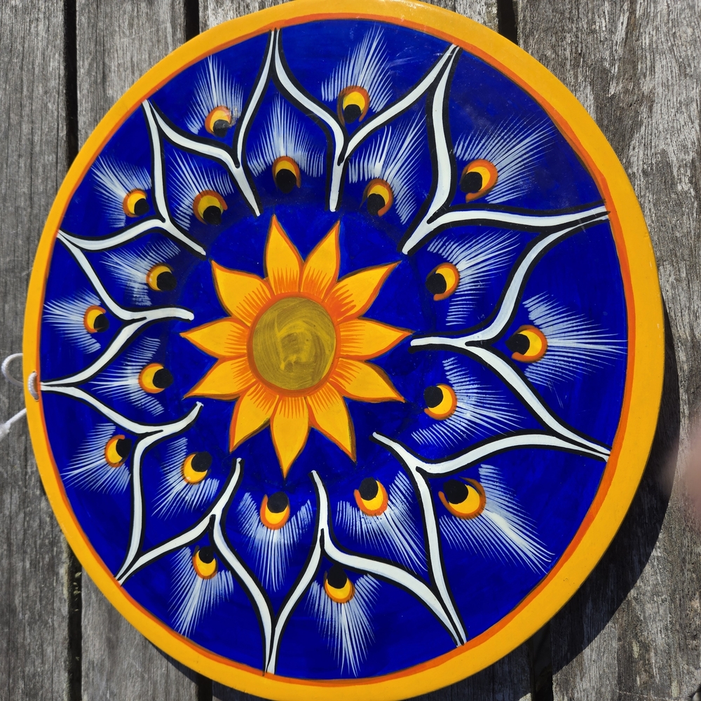 Vibrant Blue and Yellow Wall Art